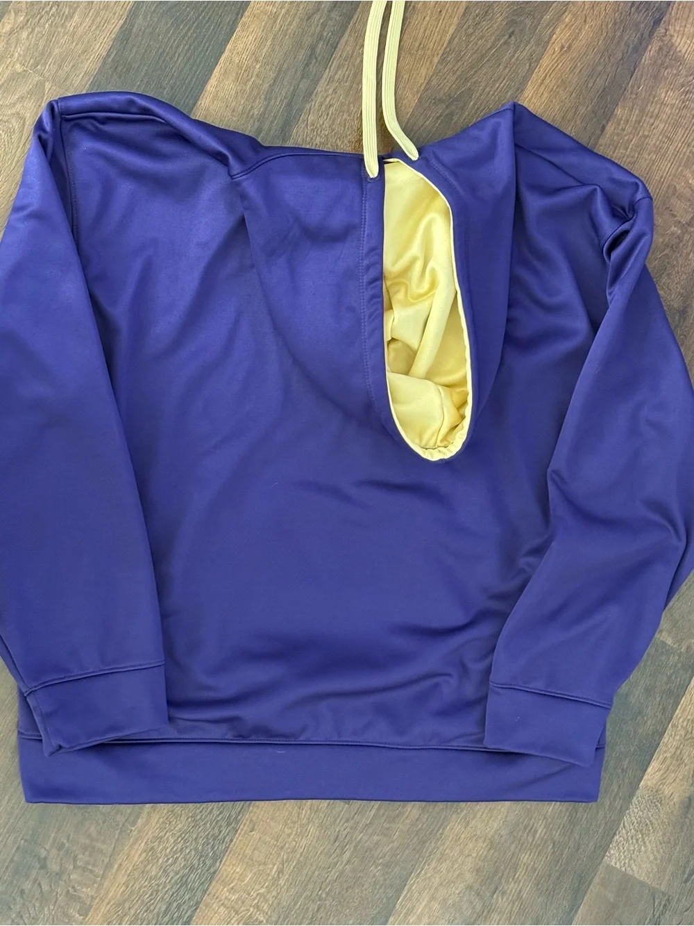 Champion UW Huskies Purple Hoodie with Yellow Hood Lining